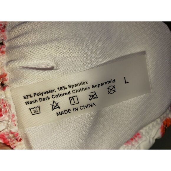 Girls Bikini Top Pink Floral Triangle Strappy Padded Swim Top Large - Picture 7 of 7